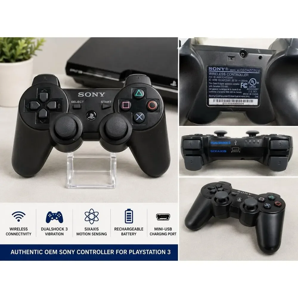OEM Sony DualShock 3 SIXAXIS PS3 Wireless Controller CECHZC2U Tested